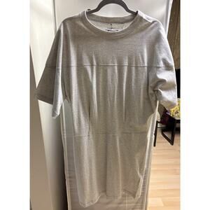 NWT Champion Tee Shirt Dress Pleaded Heather Gray Womens XL